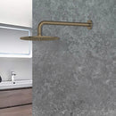 Antique Brass Showerhead on Wall Mounted Arm  LB111+WH52-10