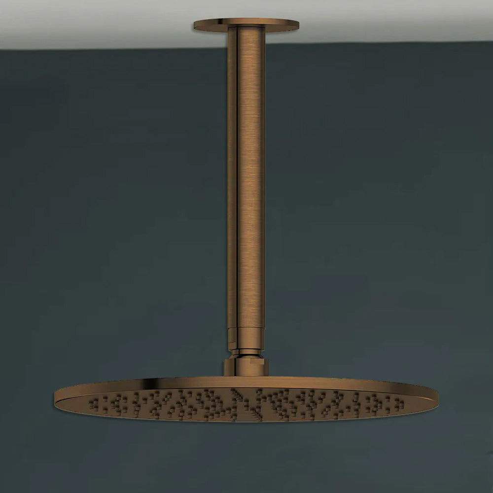 Antique Brass Ceiling Shower Arm LB114+WH52-10-bathroom hub
