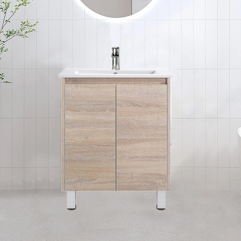 Freestanding White Oak Bathroom Vanity LM600