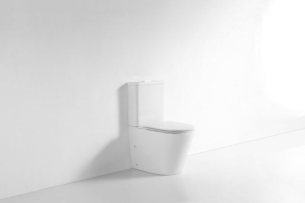 Back to Wall Rimless Compact Toilet Suite Belmont - Bathroom Hub