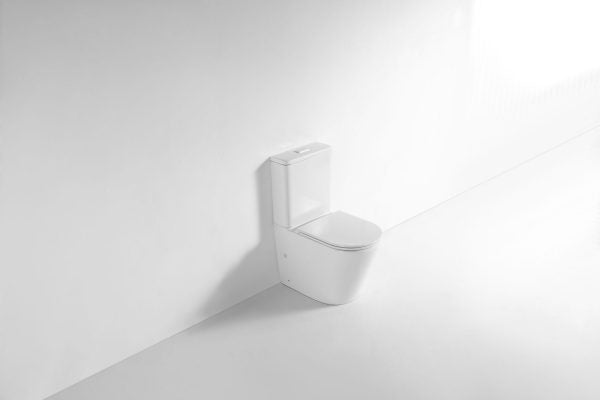 Back to Wall Rimless Compact Toilet Suite Belmont - Bathroom Hub