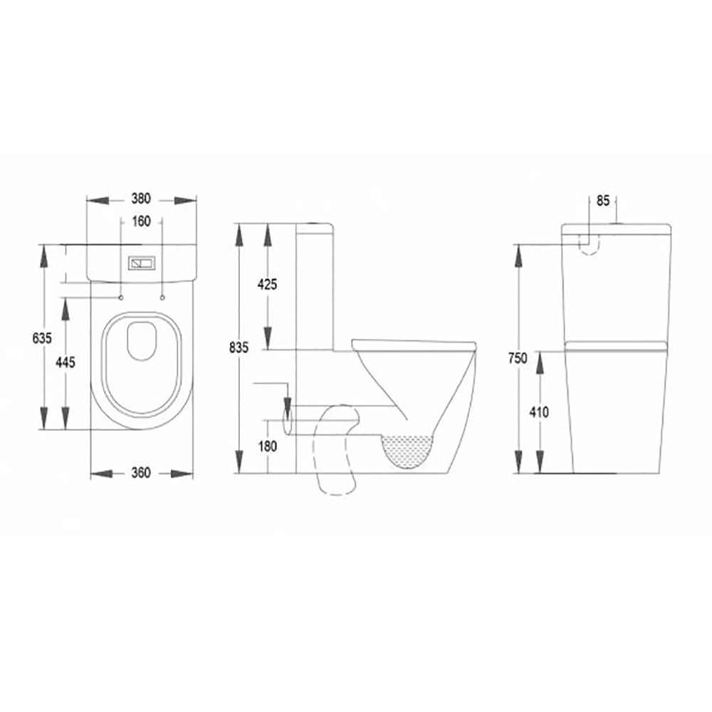 Back To Wall Toilet Suite Lawson - Bathroom Hub