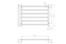 Allegra 6 Bar Wide Heated Towel Rail JY-3306-MB