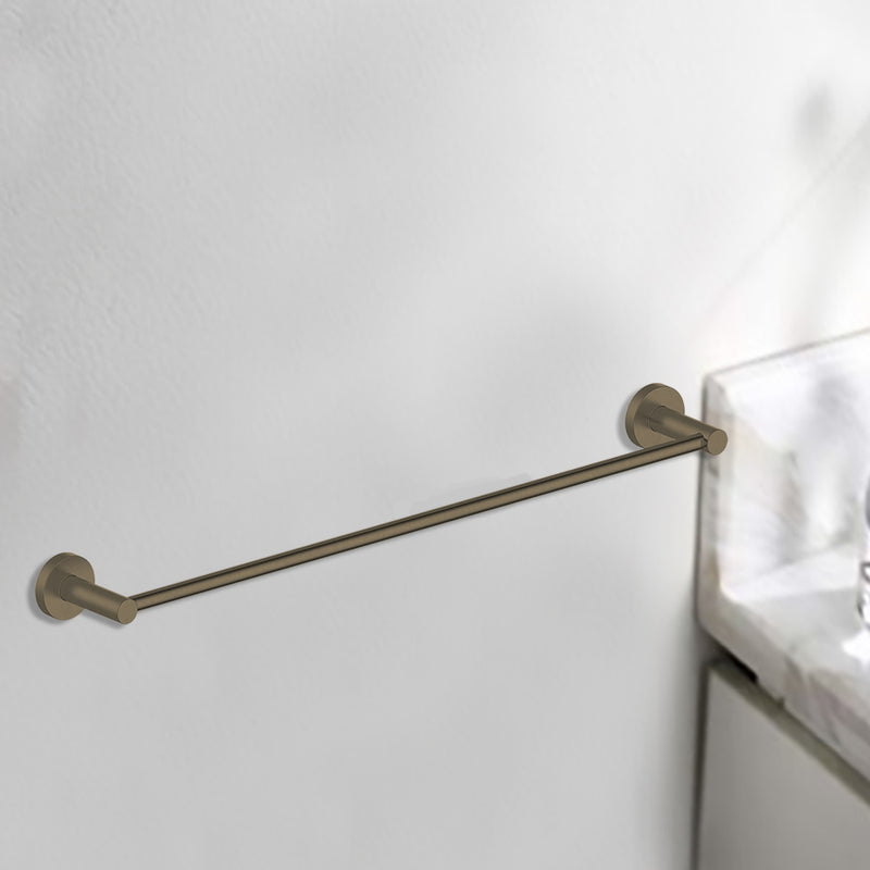 Antique Brass Single Towel Rail 600mm M101F