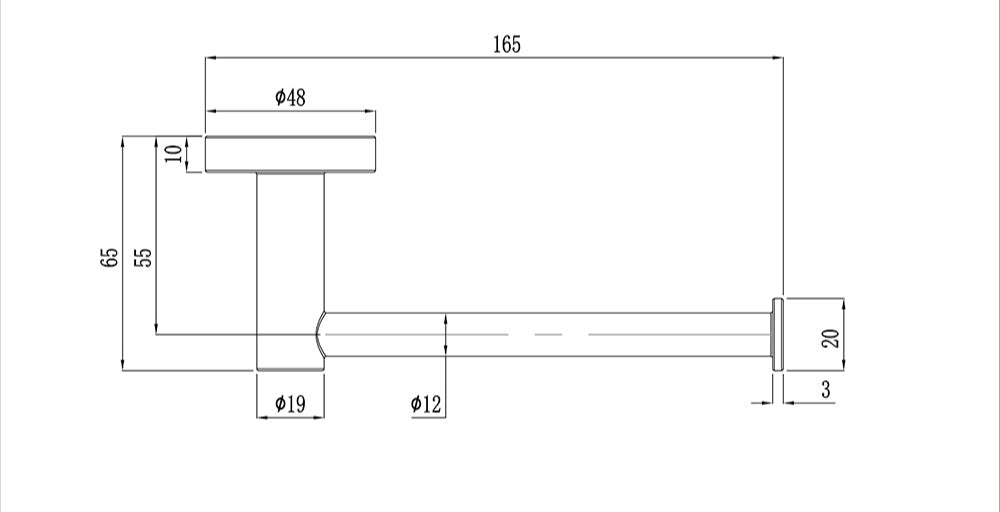 Technical drawing of a cylindrical component with dimensions and tolerances
