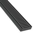 Aluminium Slimline Shower Grate Drain Matt Black 300-3000x100x21mm