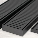Aluminium Slimline Shower Grate Drain Matt Black 300-3000x100x21mm