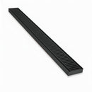 Aluminium Slimline Shower Grate Drain Matt Black 300-3000x100x21mm