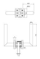 Antique Brass Door Handle and Lock JD-MH607F