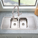 Cora Double Bowl & Double Drainer Kitchen Sink 1500 x 500mm P-1500