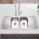 Cora Double Bowl & Double Drainer Kitchen Sink 1500 x 500mm P-1500