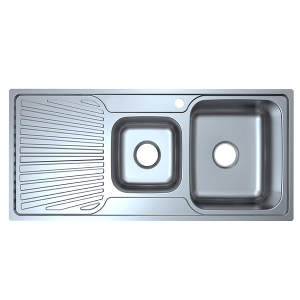 Otus 1 & 1/2 Bowl & Single Drainer Kitchen Sink 1180 x 480mm P0010848-2RHB