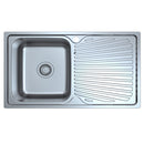 Otus Single Bowl & Drainer Kitchen Sink 800 x 480mm P008048-2LHB