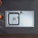 Otus Single Bowl & Drainer Kitchen Sink 800 x 480mm P008048-2LHB