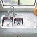 Cora 1 & 3/4 Bowl & Single Drainer Kitchen Sink 1080 x 480mm P1080LHB