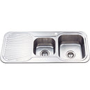 Cora 1 & 3/4 Bowl & Single Drainer Kitchen Sink 1080 x 480mm P1080RHB