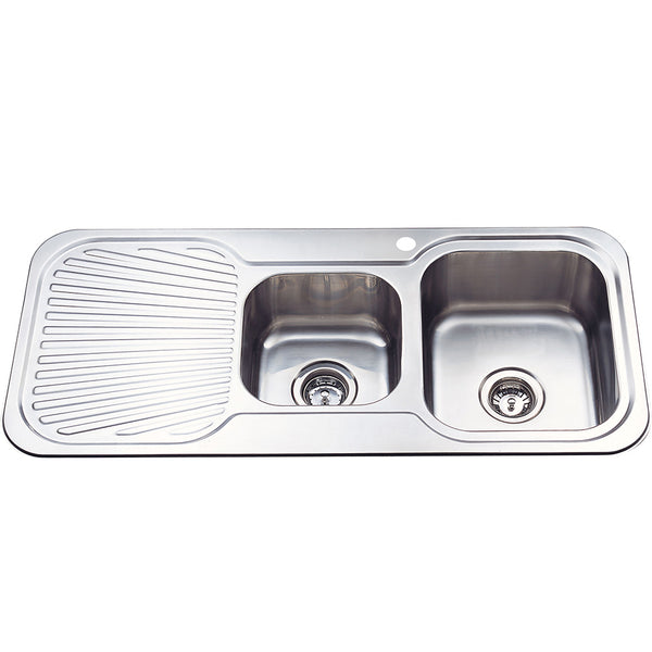 Cora 1 & 3/4 Bowl & Single Drainer Kitchen Sink 1080 x 480mm P1080RHB