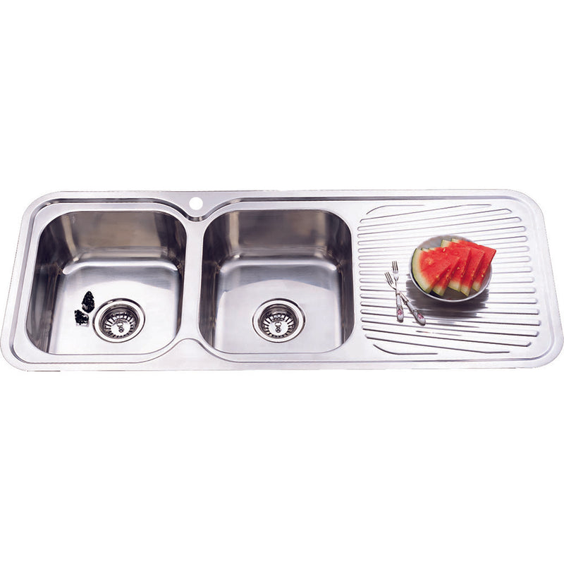 Cora Double Bowl & Single Drainer Kitchen Sink 1180 x 480mm P1180LHB