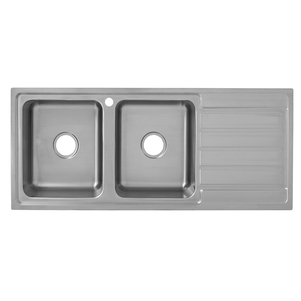 Seto Double Bowl & Single Drainer Kitchen Sink 1200 x 500mm P5355N-LHB - Bathroom Hub