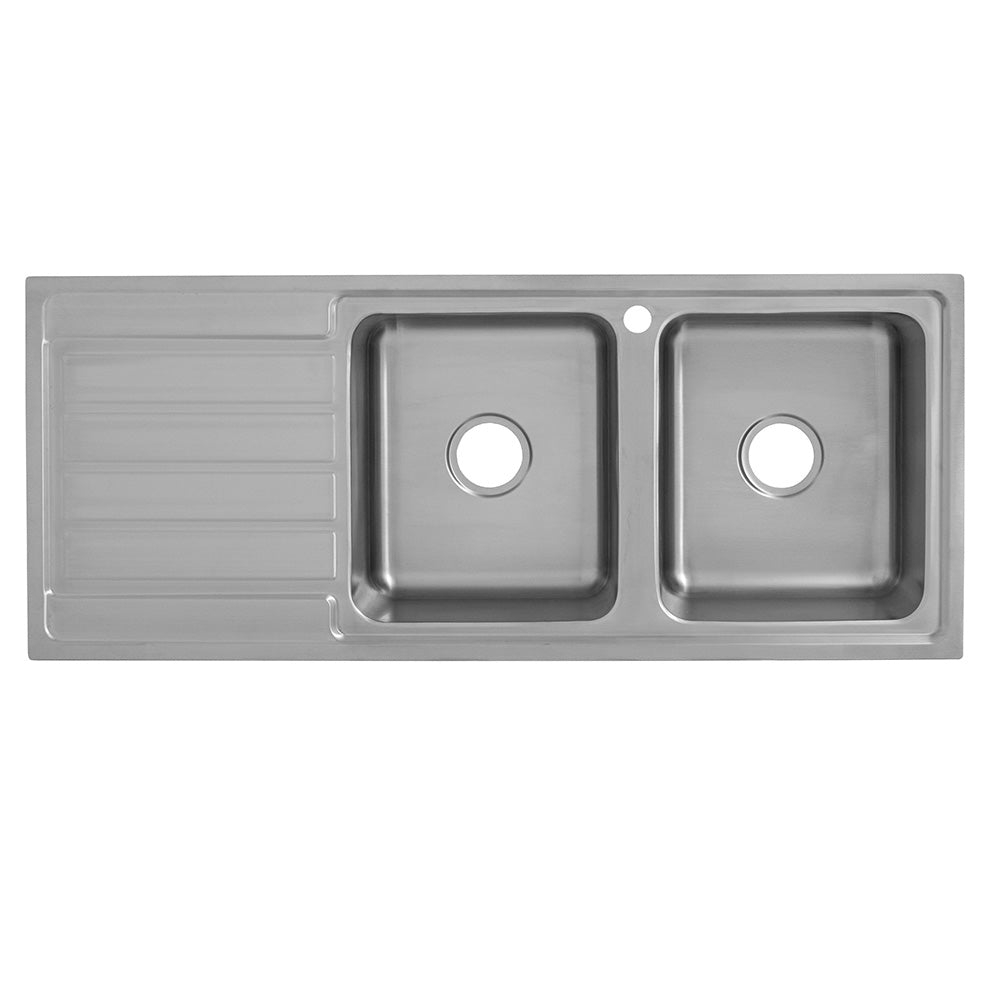 Seto Double Bowl & Single Drainer Kitchen Sink 1200 x 500mm P5355N-RHB - Bathroom Hub