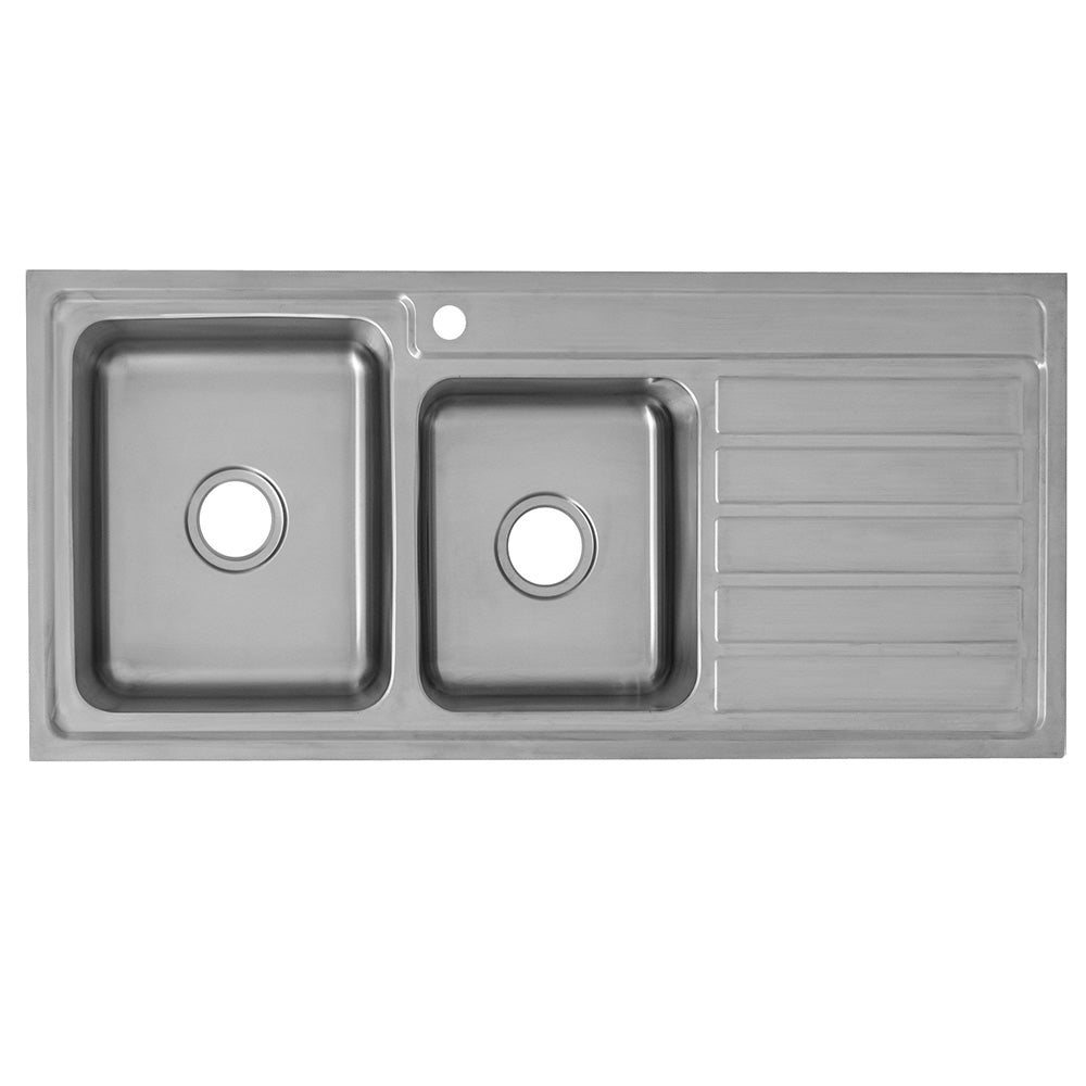 Seto 1 & 3/4 Bowl & Single Drainer Kitchen Sink 1160 x 500mm P5361N-LHB - Bathroom Hub