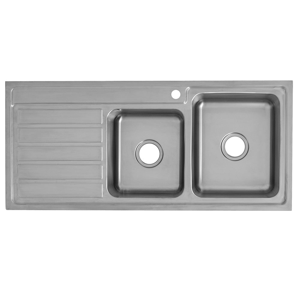 Seto 1 & 3/4 Bowl & Single Drainer Kitchen Sink 1160 x 500mm P5361N-RHB - Bathroom Hub