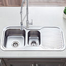 Cora 1 & 1/2 Bowl & Single Drainer Kitchen Sink 980 x 480mm P980LHB