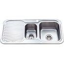 Cora 1 & 1/2 Bowl & Single Drainer Kitchen Sink 980 x 480mm P980RHB