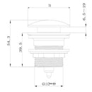 Universal Pop-up Waste Brush Copper PB022CA-BC