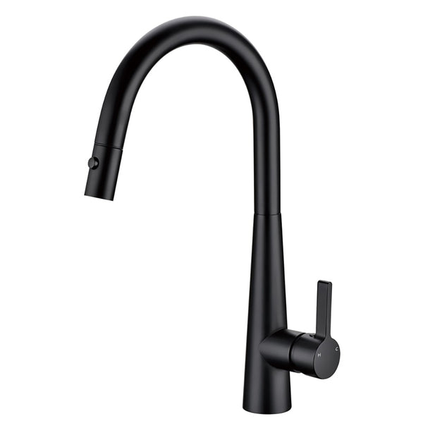 Otus Lux Pull-Out Kitchen And Laundry Sink Mixer Matte Black - PC1017LF-B