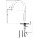 Otus Lux Sink Mixer with Pull Out Spray Brushed Nickel PC1017LF-BG