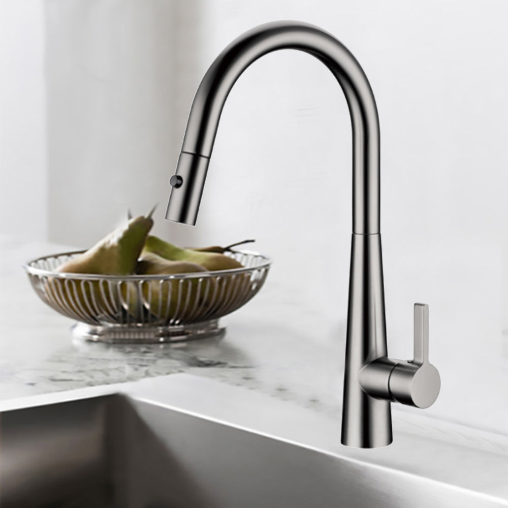 Otus Lux Sink Mixer with Pull Out Spray Gun Metal PC1017LF-GM - Bathroom Hub