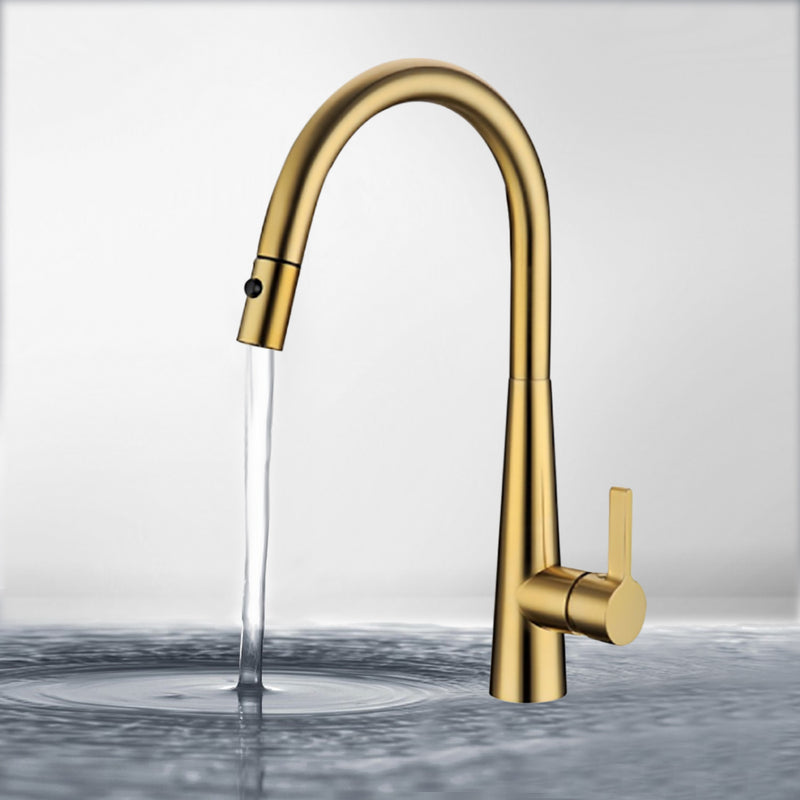 Otus Lux Sink Mixer with Pull Out Spray Brushed Nickel