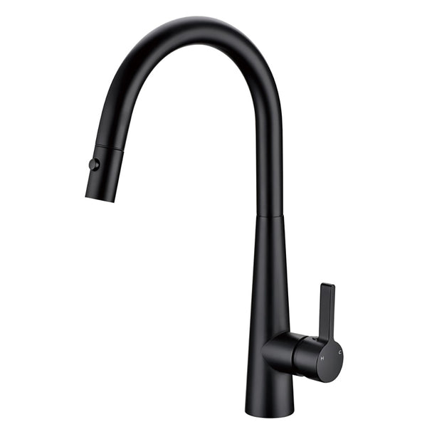 Otus Lux Pull-Out Kitchen And Laundry Sink Mixer Matte Black - PC1017SB-B