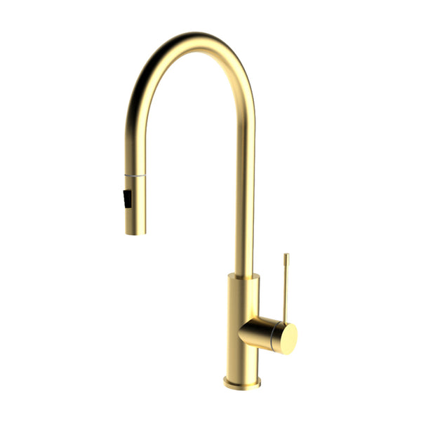Aziz-II Sink Mixer Pull Out Brushed Gold