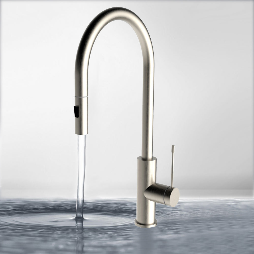 Aziz-II Pull Out Mixer Brushed Nickel - PCC1003BN - Bathroom Hub