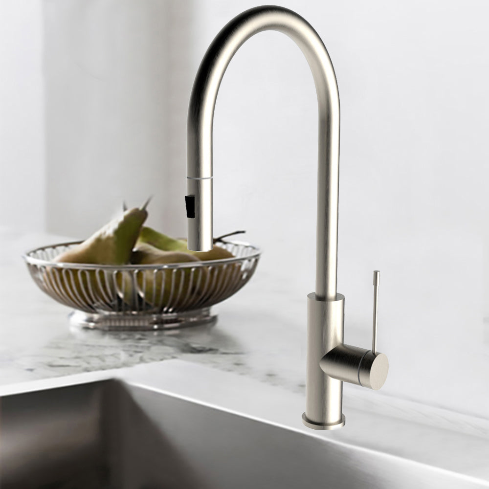 Aziz-II Pull Out Mixer Brushed Nickel - PCC1003BN - Bathroom Hub