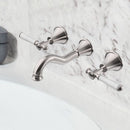 Clasico Vintage Bath Set Ceramic Handle in Brushed Nickel - PCK90NZ01ALF-BN