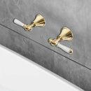 Vintage Wall Top Assemblies Ceramic Handle in Brushed Gold [PCK90NZ02A-BG]