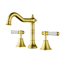 Clasico Vintage Basin Set Ceramic Handle in Brushed Gold - PCK90NZ04ALF-BG