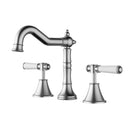 Clasico Vintage Basin Set Ceramic Handle in Brushed Nickel - PCK90NZ04ALF-BN