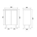 PVC Narrow Freestanding White Bathroom Vanity PE600