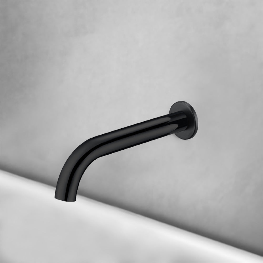 Otus Slimline SS Bath Spout Matt Black PHD1007SS-220MB - Bathroom Hub