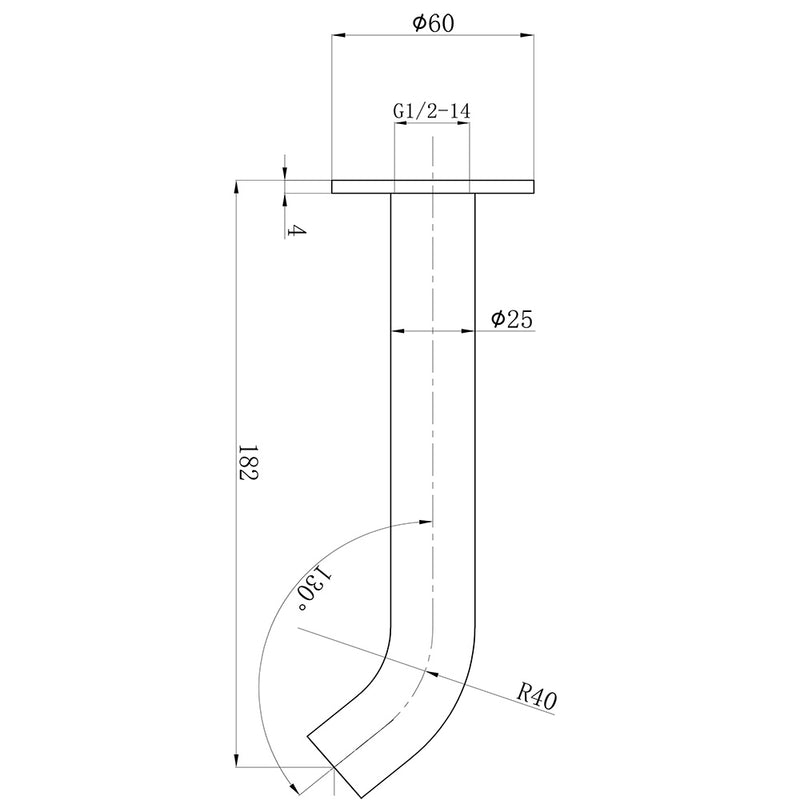 Otus Slimline SS Bath Spout Chrome