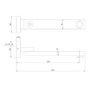 Rosa Square Swivel Bath Spout Brushed Nickel PHD1008SW-BN