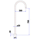 Yale Free Standing Bath Spout Brush Copper PHD1021FM-BC