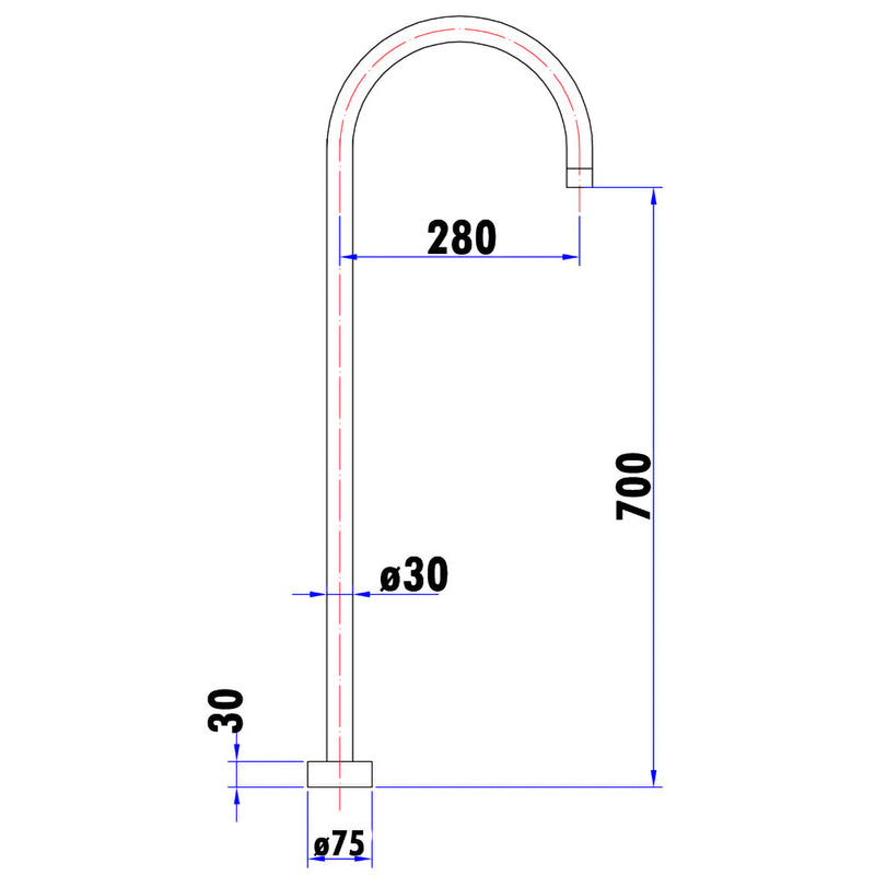 Yale Free Standing Bath Spout Brush Copper PHD1021FM-BC