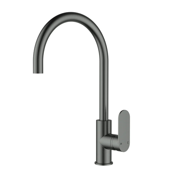 Sora Gooseneck Sink Mixer 397mm Gun Metal PLB1001GM