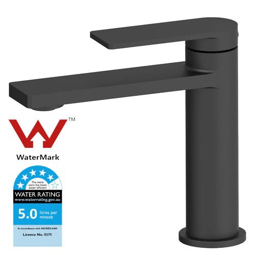 Sora Basin Mixer Matt Black PLB2001MB - Bathroom Hub