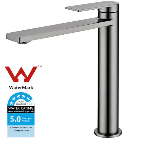 Sora High Rise Basin Mixer Gun Metal PLB2002GM - Bathroom Hub